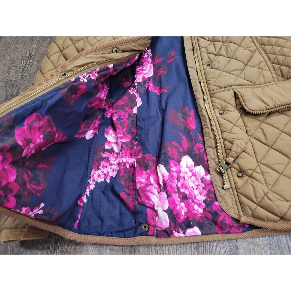 Joules Tan Quilted Jacket View 3